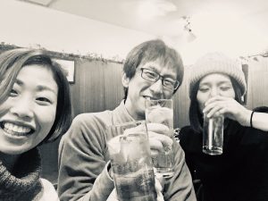 地下道を往く新年会