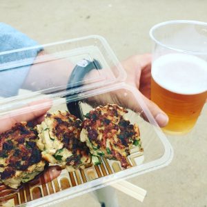 うどん餃子とビール