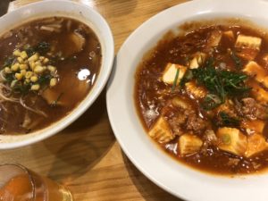 激辛味噌ラーメンと激辛麻婆豆腐